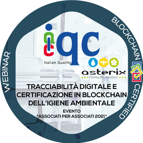 Webinar gratuito “Tracciabilità digitale e certificazione in Blockchain dell’igiene ambientale”